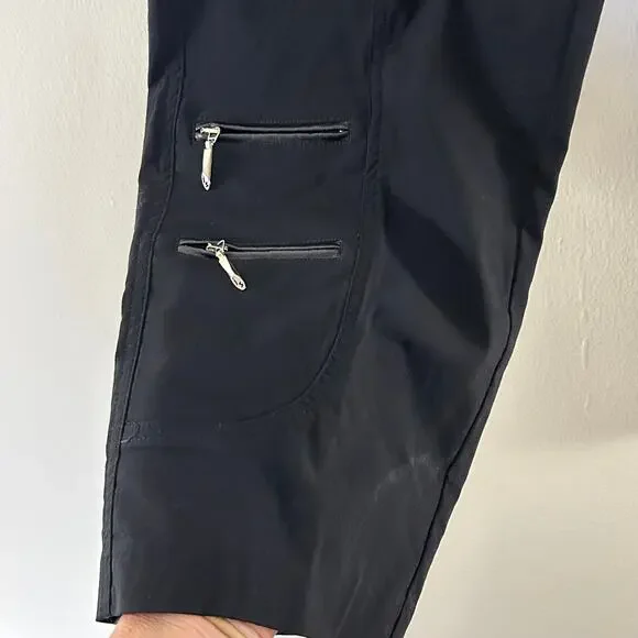 Jamie Sadock Golf Crop Pants Womens Size 2 Black 28x22 Tapered Leg 91301 NWT - Picture 5 of 16